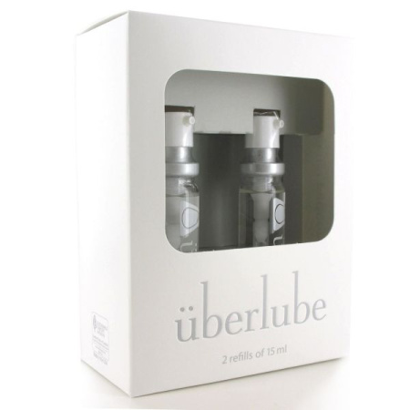 Премиум лубрикант 3-в-1 на силиконовой основе Uberlube Good-to-Go Refills (2 шт по 15 мл) || 