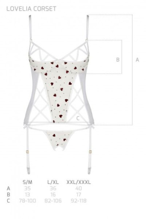 LOVELIA CORSET white L/XL - Passion || 