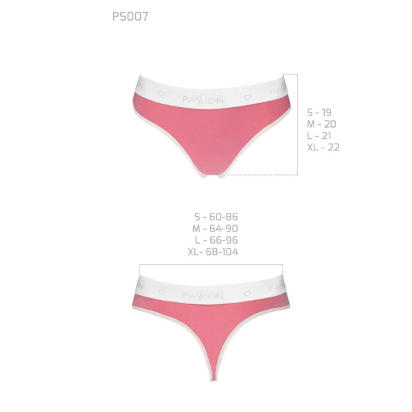 Розовые спортивные трусики-стринги Passion PS007