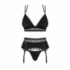 Комплект Obsessive Lolitte 3 pcs set black L/XL || 