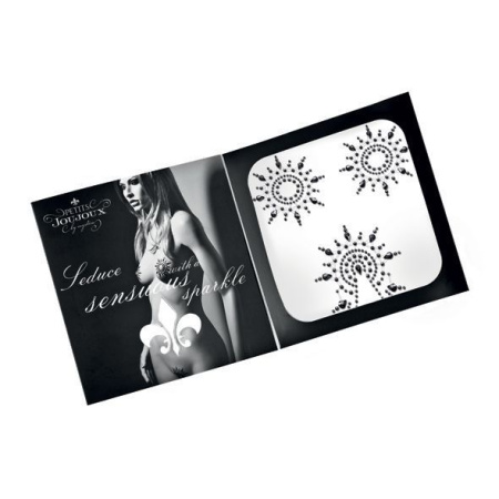 Пэстис из кристаллов Petits Joujoux Gloria set of 3 - Black, украшение на грудь и вульву || 