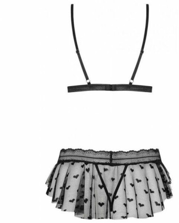 Комплект Obsessive Heartia set 3-pcs black S/M || 