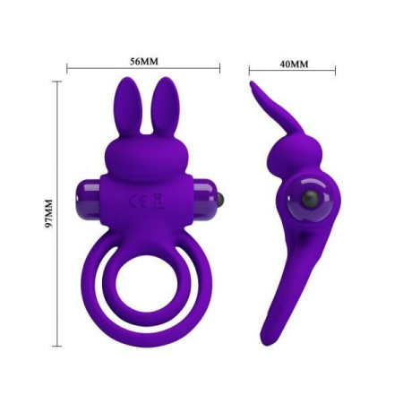 Эрекционное виброкольцо Vibrant penis ring III, Violet || 