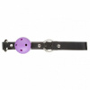 F61428 Кляп из экокожи Loveshop Latex BREATHABLE BALL GAG BLACK/PURPLE || 