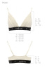 Эластичный топ с кружевом Passion PS001 TOP ecru, size L || 