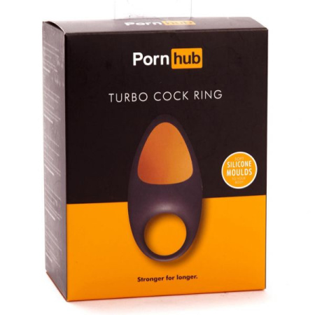 Эрекционное виброкольцо Pornhub Turbo Cock Ring с мегастимуляцией клитора || 