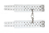 Оковы Leather Double Fix Leg Cuffs, White || 
