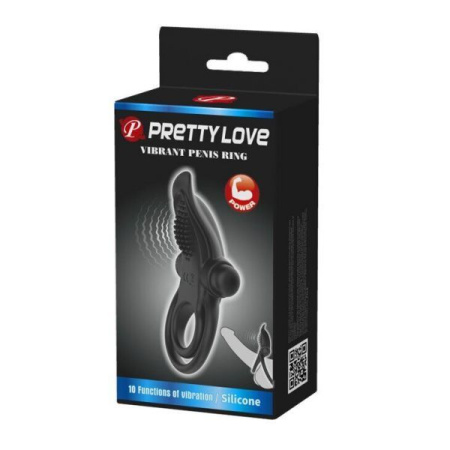 Эрекционное виброкольцо Vibrant penis ring, Black || 