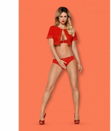 Комплект Obsessive LOVICA SET красный 3 предмета L/XL || 