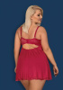 Бебидолл Obsessive Rosalyne babydoll & thong red L/XL || 