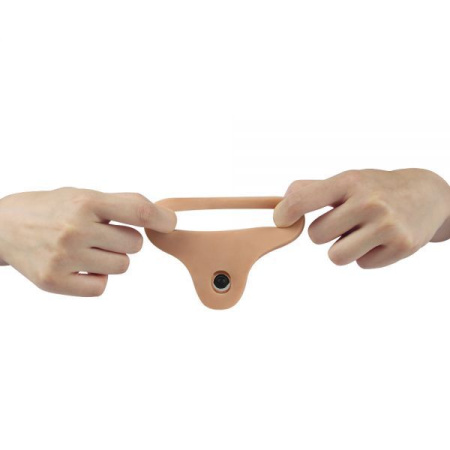 Анальная насадка с вибрацией 7" The Ultra Soft Double-Vibrating, Flesh || 