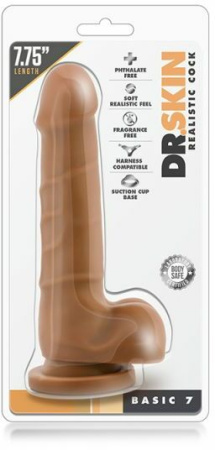 Фаллоимитатор DR. SKIN REALISTIC COCK BASIC 7 MOCHA || 
