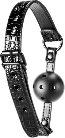 Кляп 4,7 см BLAZE LUXURY BALL GAG CROCO BLACK || 