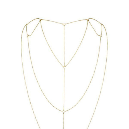 Цепочка для спины Bijoux Indiscrets Magnifique Back and Cleavage Chain - Gold, украшение для тела || 