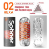 Мастурбатор Tenga Spinner 02 Hexa с упругой стимулирующей спиралью внутри, стандартная спираль || 