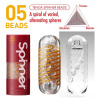 Мастурбатор Tenga Spinner 05 Beads с упругой стимулирующей спиралью внутри || 