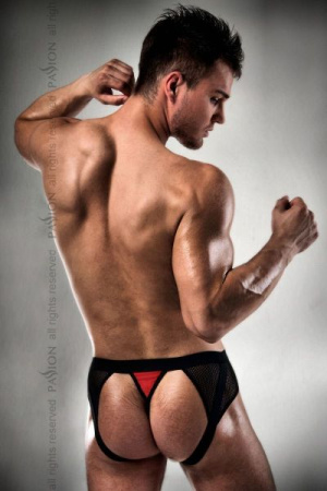 Мужские трусики с красным гульфиком Passion 007 THONG red L/XL || 