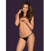 Трусики Obsessive Chiccanta thong black S/M || 