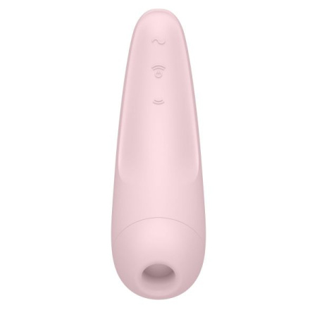 Вакуумный клиторальный стимулятор Satisfyer Curvy 2+ Pink с управлением через интернет || 