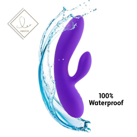 Гибкий вибратор кролик с двумя моторами FeelzToys Lea Rabbit Vibrator Medium Purple || 