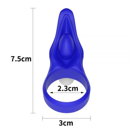 Эрекционное виброкольцо Power Clit Cockring, Blue || 