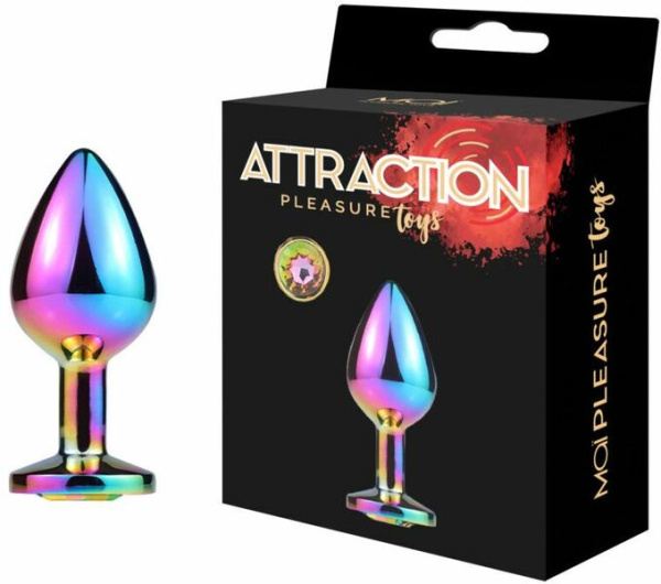 Металлическая анальная пробка MAI Attraction Toys №73 RAINBOW