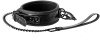 Ошейник с поводком BLAZE LUXURY COLLAR AND LEASH CROCO BLACK || 